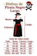 Disfraz Pirata Negro Largo