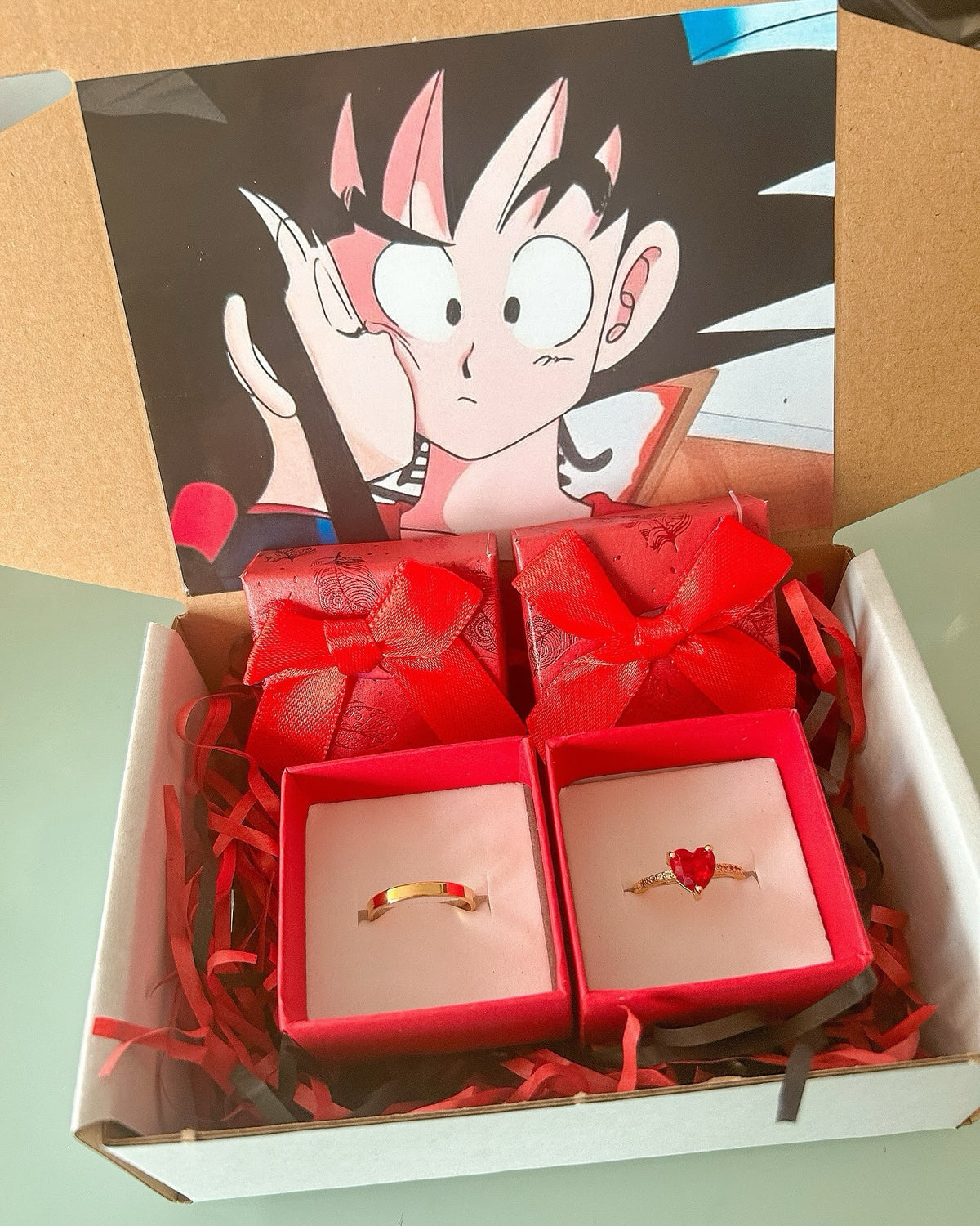 Set de Anillos Goku y Milk