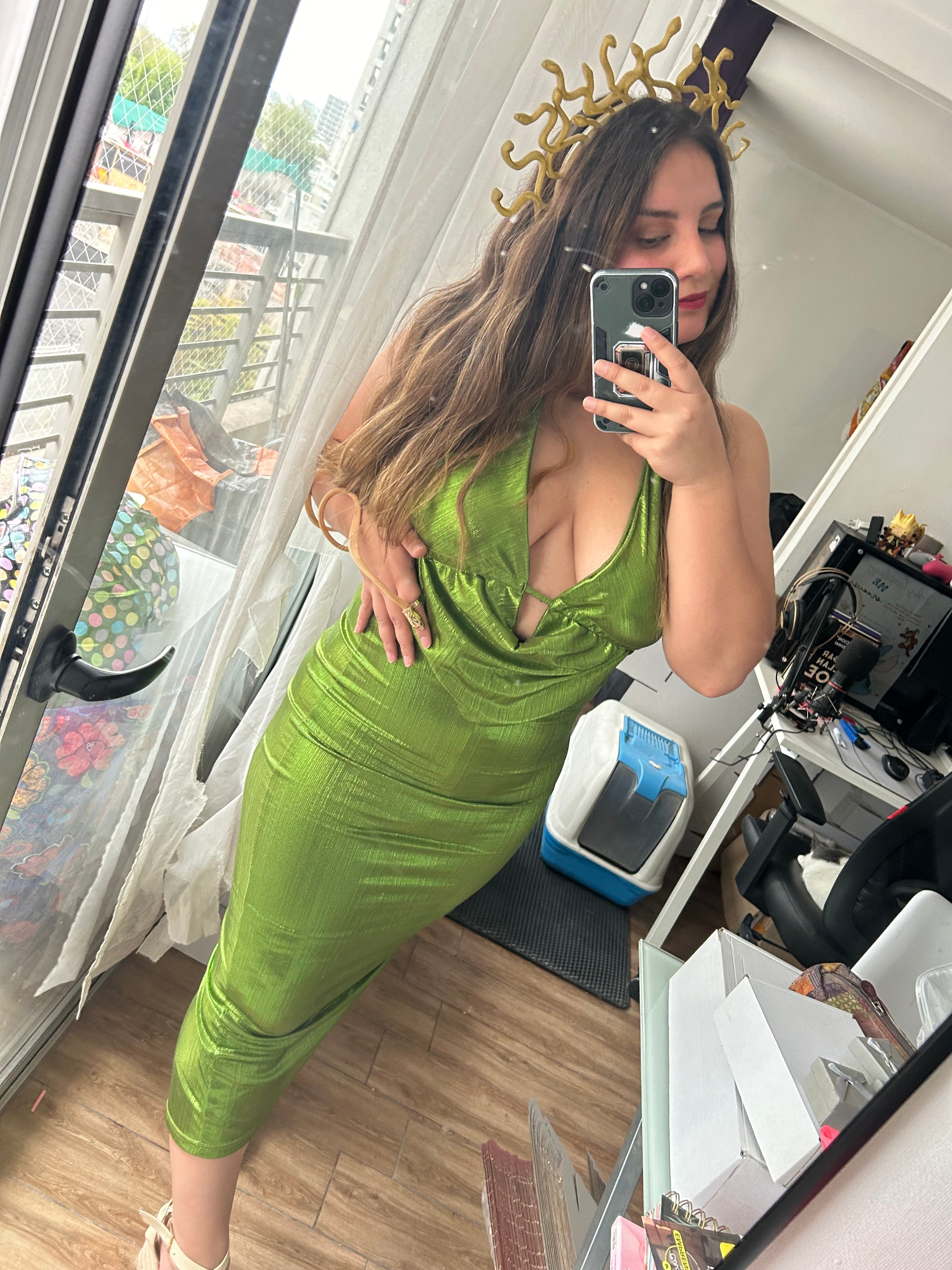 Disfraz Medusa Verde