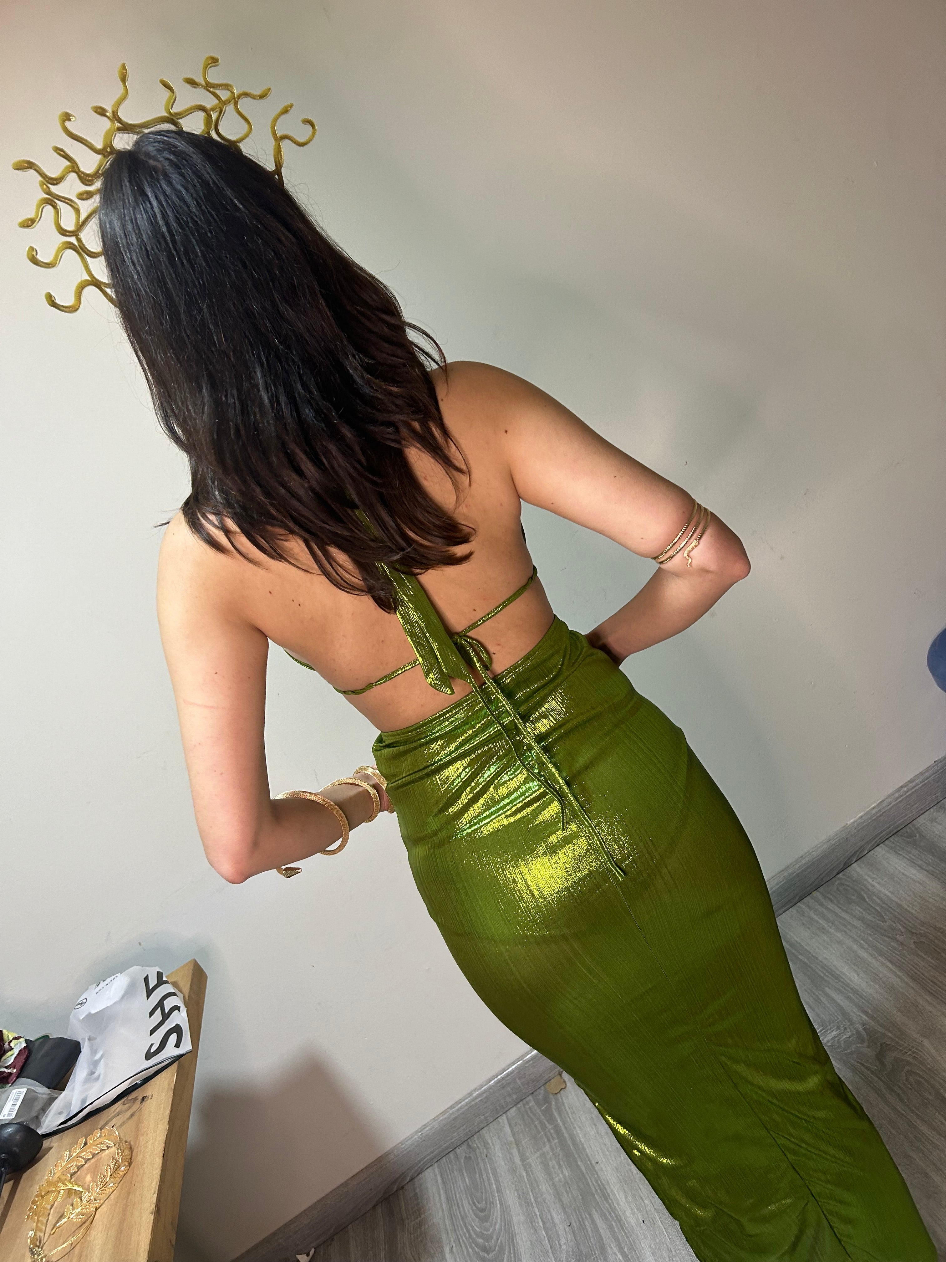 Disfraz Medusa Verde
